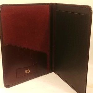 DeBon Leather Velvet Touch Hide USA Made Portfolio Organizer Brief Case Folder